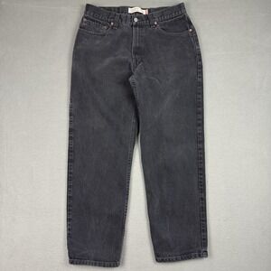 Vintage Y2k Levis Jeans Mens 32x30* Black 550 Relaxed Straight Faded Grunge